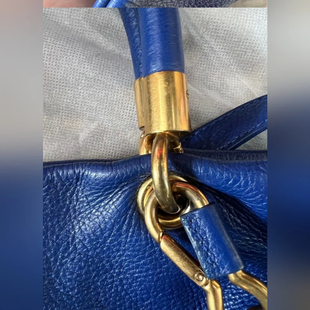 Marc by Marc Jacobs Too Hot to Handle leather shoulder tote Electric Blue